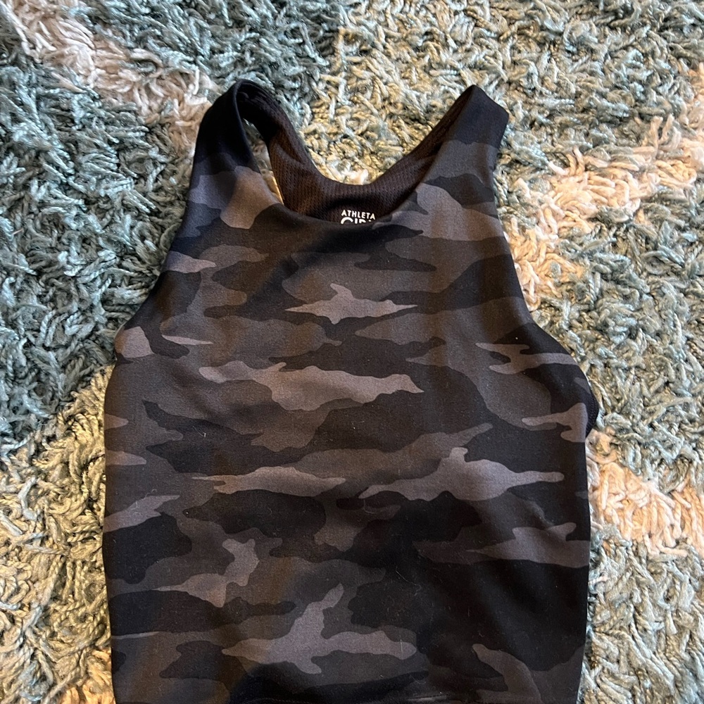 Athleta Girl Black Camo Tank